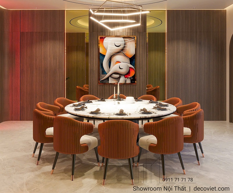 Bộ bàn ghế nhà hàng DecoViet hiện đại, bền đẹp và giá hợp lý