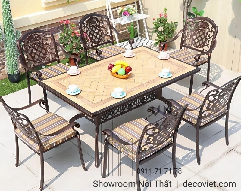 Bộ Bàn Ghế Sân Vườn Ngoài Trời Nhập Khẩu DecoViet