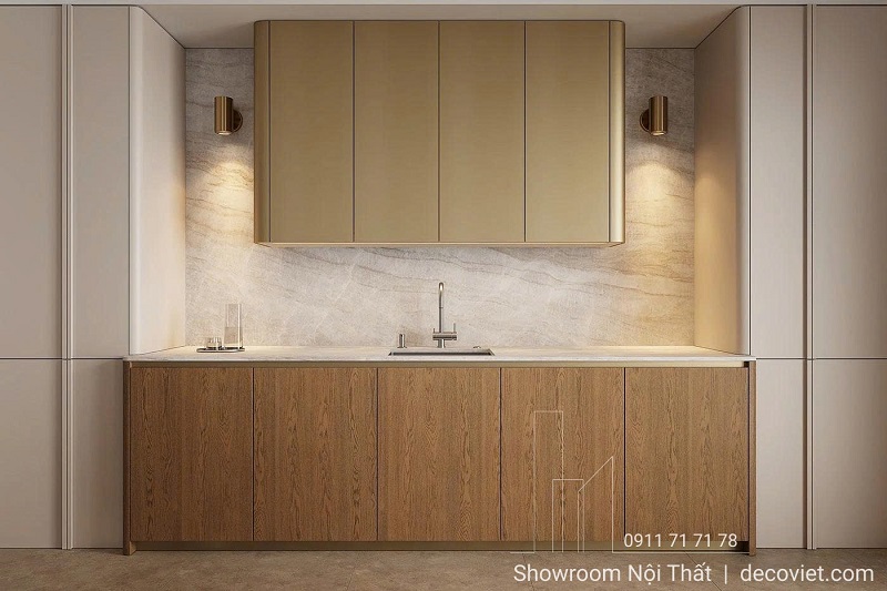 Thiết kế tủ bếp MDF hiện đại, bền đẹp, tiện dụng.