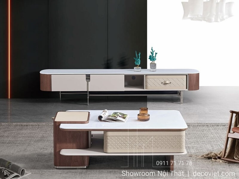 Combo bàn trà kệ tivi nhập khẩu đẹp, sang trọng tại Nhà Decor