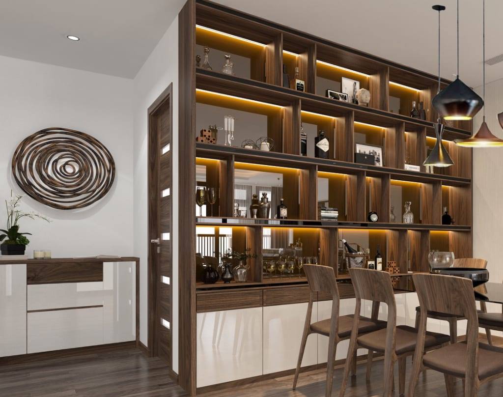 Tại DecoViet, chúng tôi chuyên nhận thiết kế – thi công tủ rượu theo yêu cầu, đảm bảo chuẩn kích thước, phong cách và công năng phù hợp với không gian của bạn.