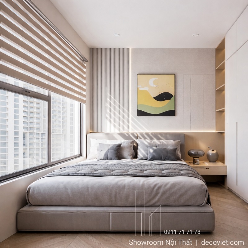 Giường ngủ bọc nệm hiện đại