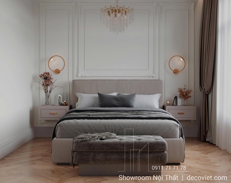 giường ngủ bọc nệm giá rẻ thiết kế hiện đại