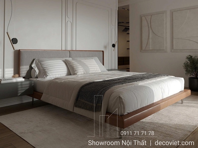 mẫu giừng ngủ bọc da cao cấp