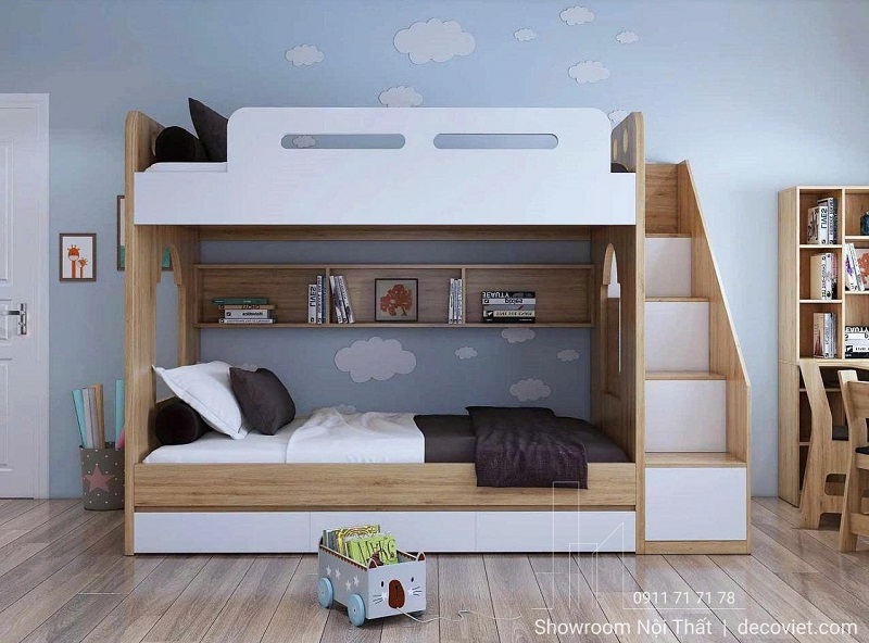 mẫu giường tầng trẻ em hiện đại tiết kiệm diện tích