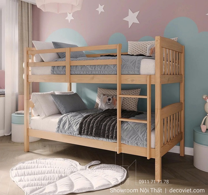 Giường tầng gỗ hiện đại, phù hợp mọi không gian