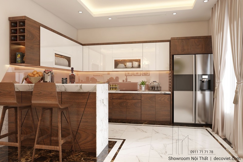kích thước tủ bếp tiêu chuẩn cho người Việt