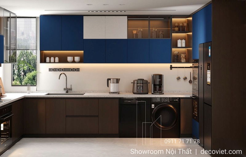 Thiết kế tủ bếp chữ L tiện nghi, phù hợp nhà phố tại Đà Lạt