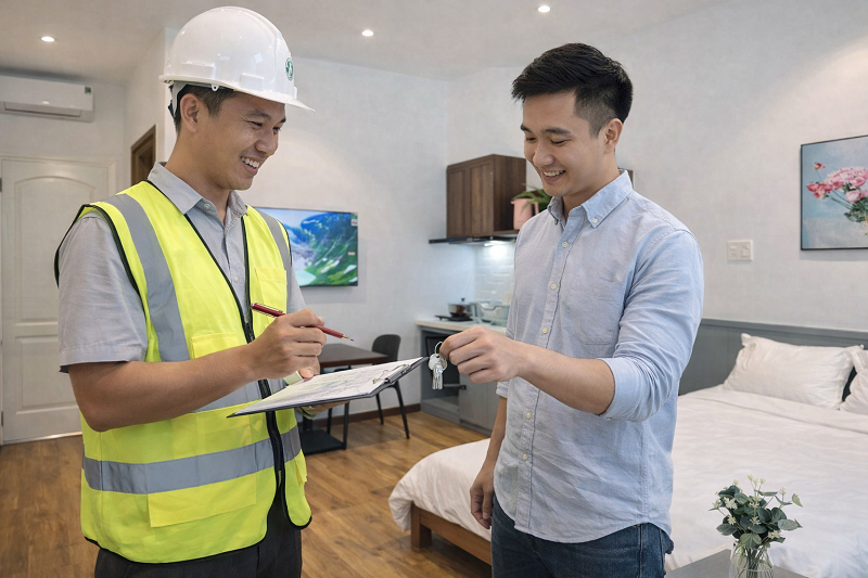 thiết kế thi công căn hộ dịch vụ giá rẻ tại tp.hcm