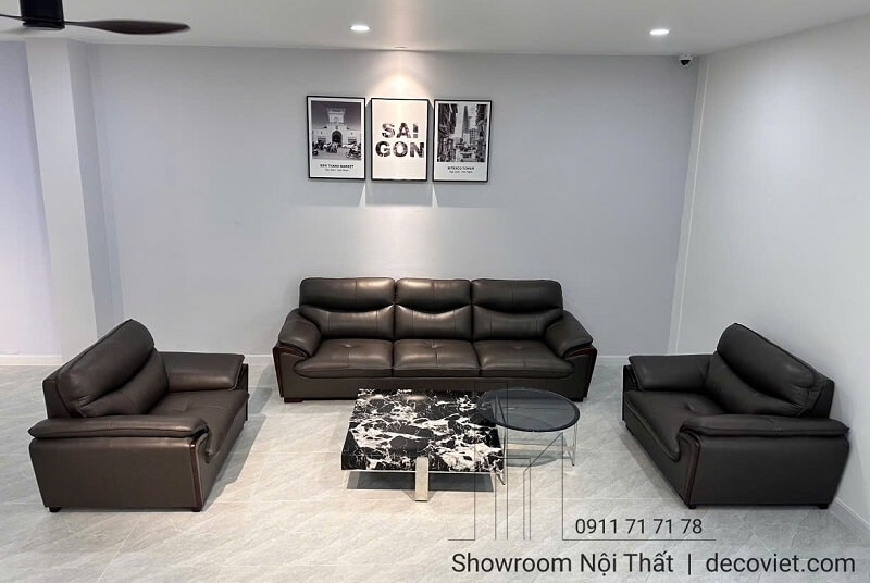 Sofa da bò Ý nhập khẩu sang trọng kiểu dáng sofa bộ cao cấp