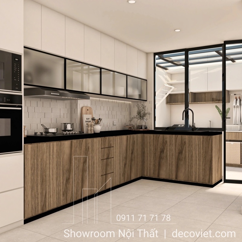 Tủ bếp thi công trọn gói từ xưởng Nhà Decor