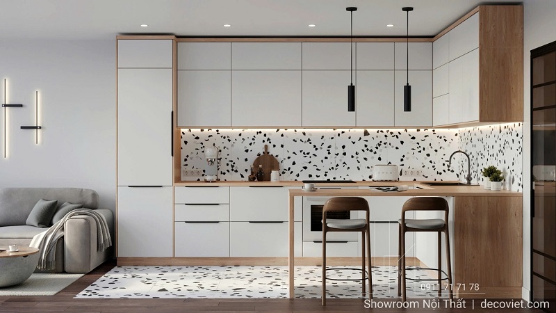 Mẫu tủ bếp Nha Trang hiện đại