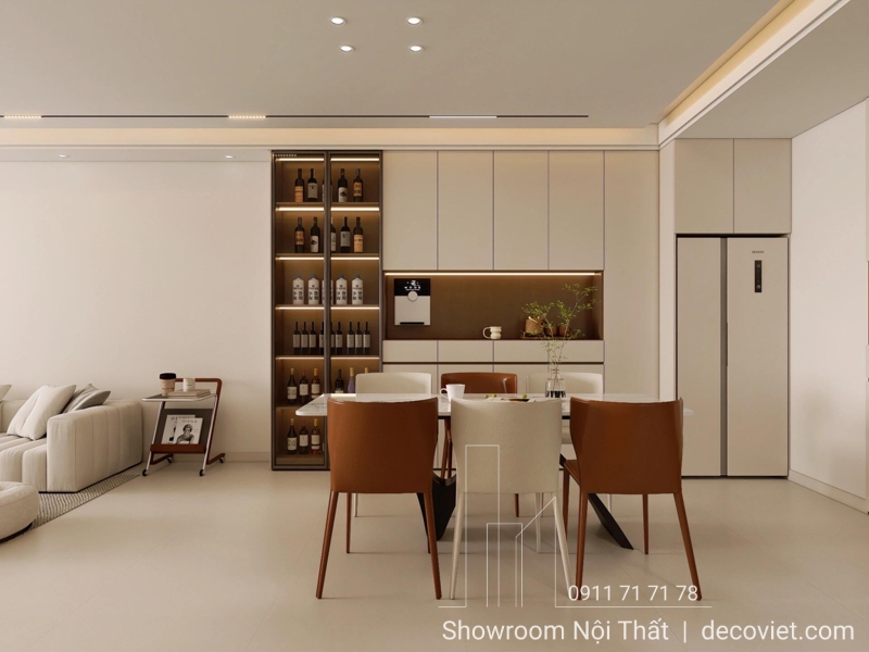 Thiết kế không gian mở: Kết nối các khu vực, mang lại cảm giác rộng hơn