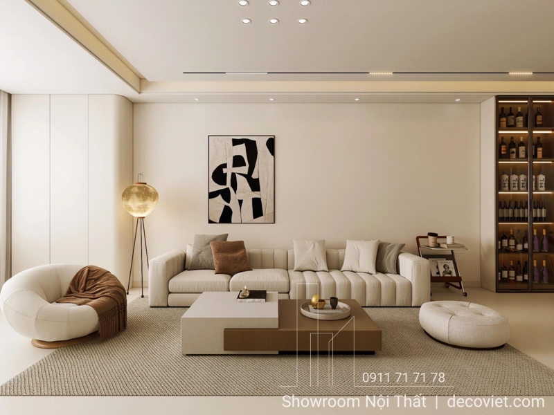 Thiết kế không gian mở: Kết nối các khu vực, mang lại cảm giác rộng hơn