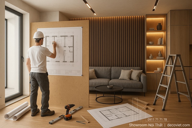 thi công nội thất căn hộ trọn gói giá rẻ