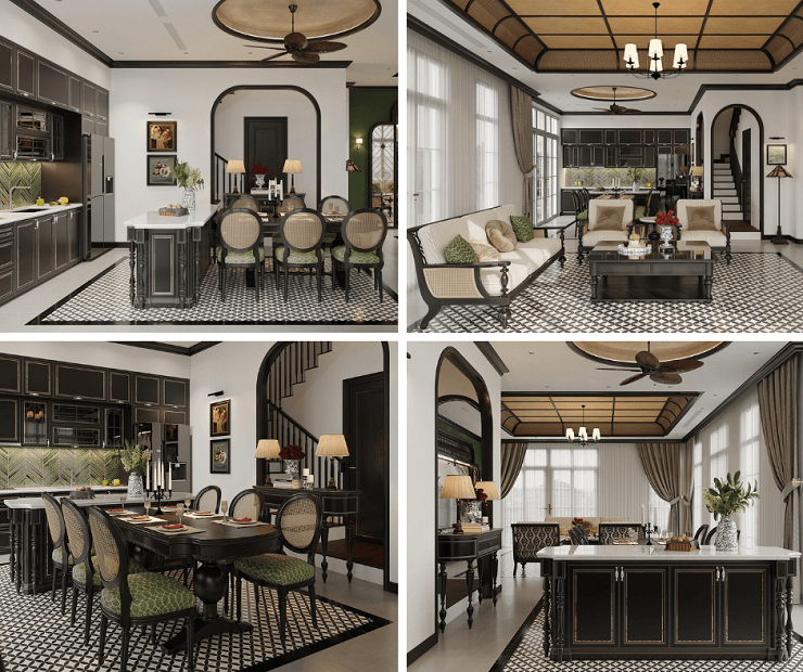 thiết kế nội thất phong cách indochine