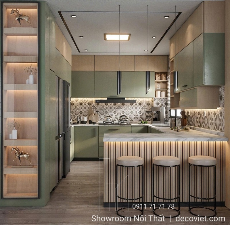 Quy trình sản xuất tủ bếp tại xưởng Nhà Decor