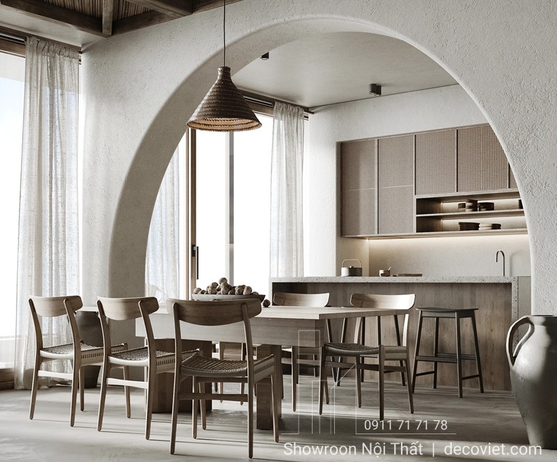 Thiết kế phòng bếp phong cách Địa Trung Hải đầy nắng và gió