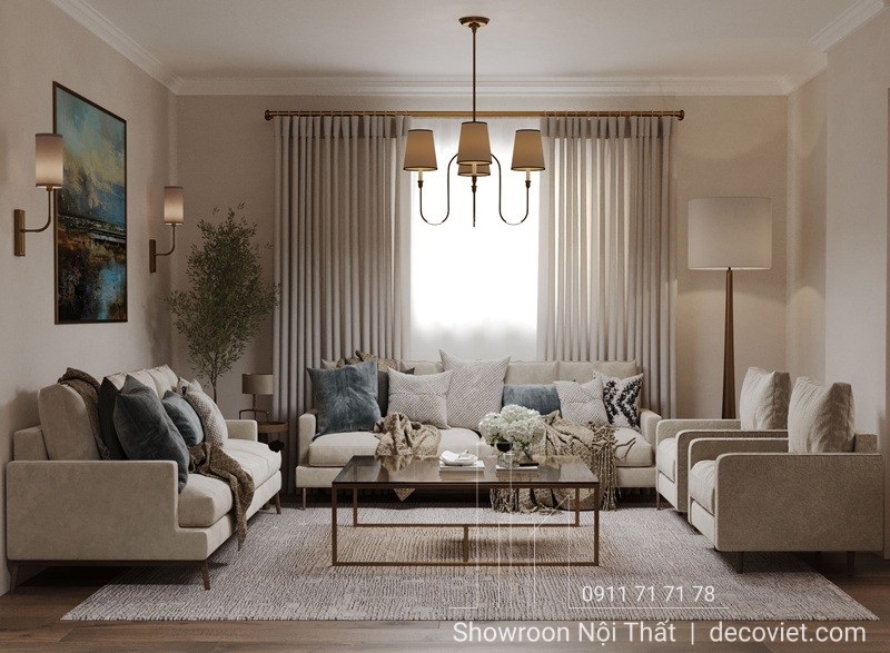 Thiết kế phòng khách phong cách Vintage đầy hoài niệm.