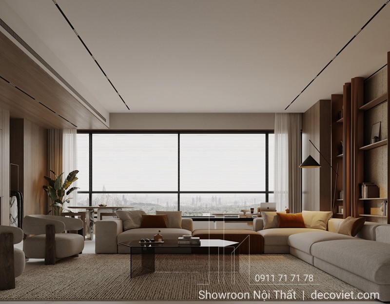 Mẫu phòng khách đẹp, phù hợp cho nhà phố hiện đại.