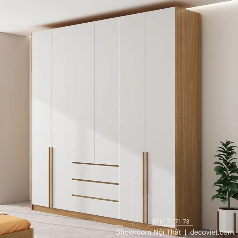 Mẫu tủ quần áo gỗ công nghiệp kịch trần