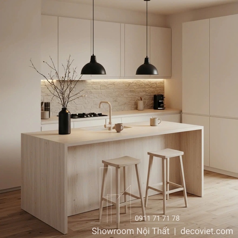 Mẫu tủ bếp hiện đại thi công trọn gói tại Bình Dương