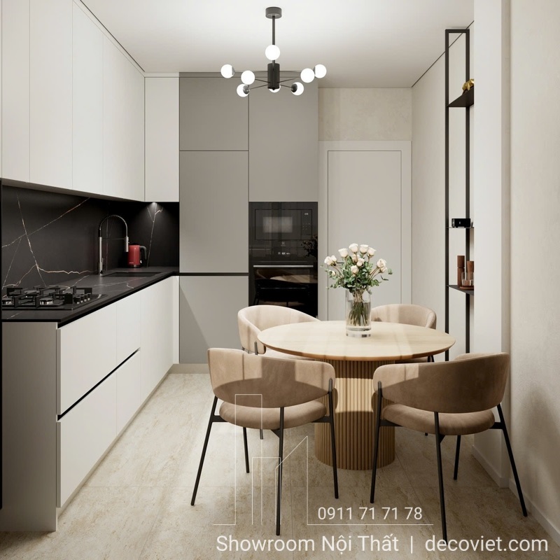 Tủ bếp mini dành cho căn hộ studio