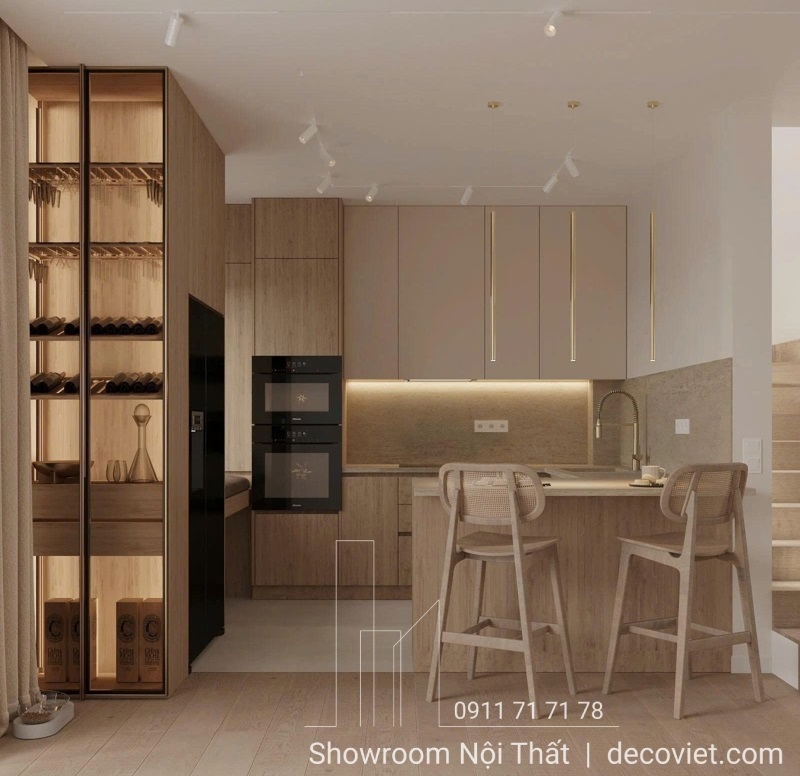 tủ bếp gỗ công nghiệp An Cường