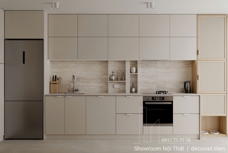 Tủ bếp Melamine phong cách Scandinavian tinh tế