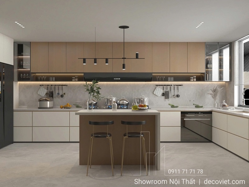 Tủ bếp Nha Trang phong cách hiện đại – nhẹ nhàng, tối giản