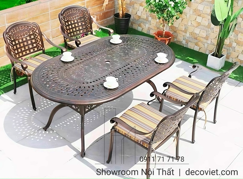 bộ bàn ghế sân vườn thiết kế hiện đại, phù hợp mọi không gian