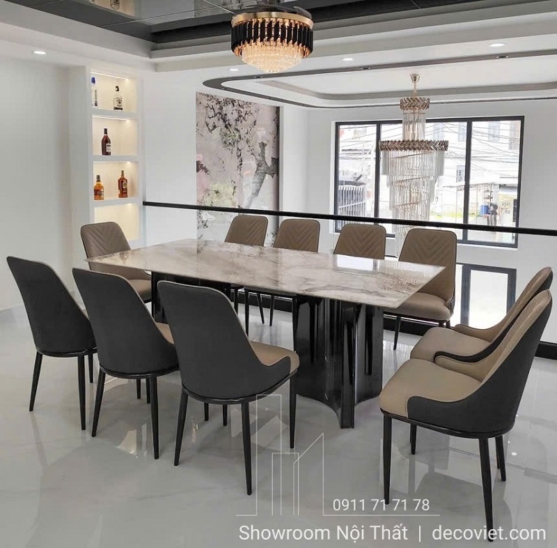 Bàn ăn 2m mặt đá 10 người 2765S thiết kế hiện đại sang trọng