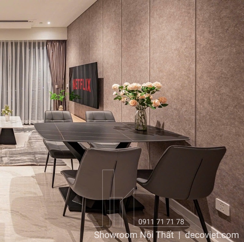 bàn ăn mặt đá 4 người