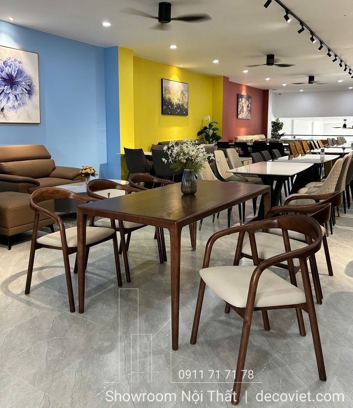 Bàn ăn gỗ 6 ghế hiện đại sang trọng cho phòng ăn
