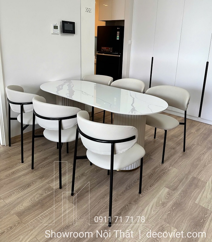 bàn ăn mặt đá 6 ghế giá rẻ