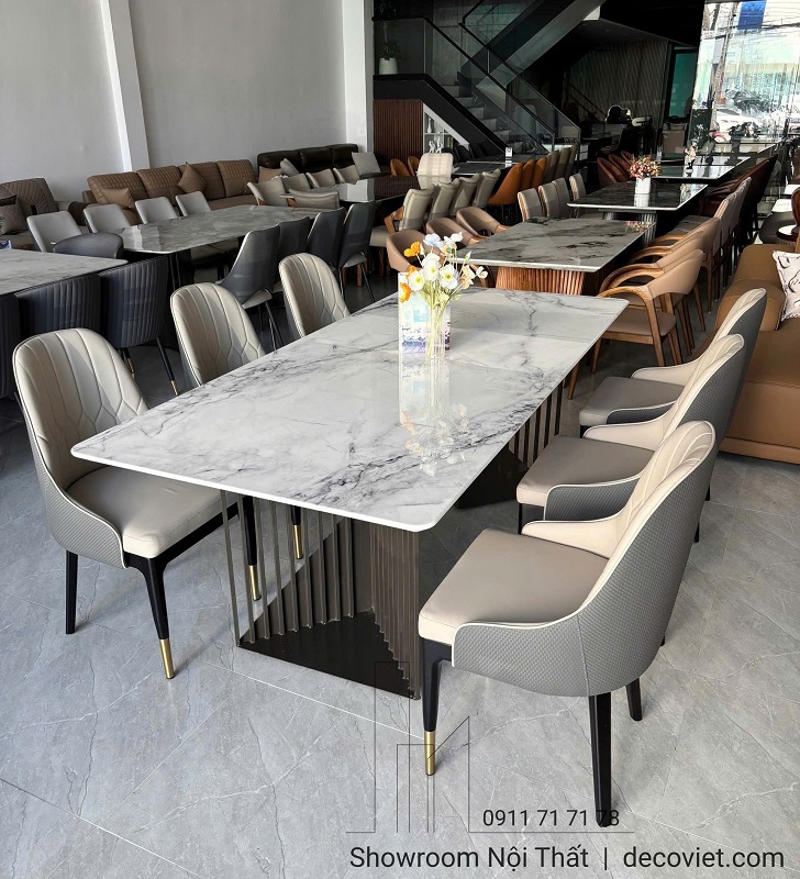 Bộ bàn ăn 6 ghế mặt đá hiện đại thiết kế sang trọng tại Nhà Decor