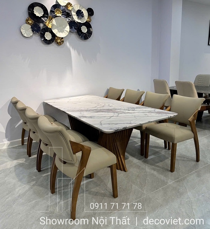 bộ bàn ăn 8 ghế nhập khẩu cao cấp
