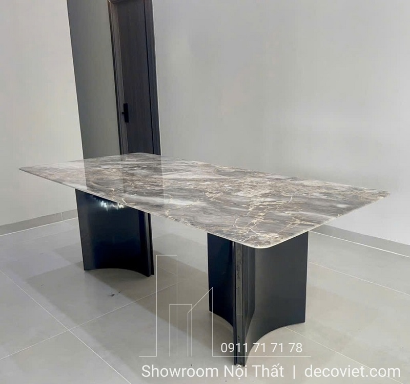 bàn ăn 8 ghế mặt đá cao cấp