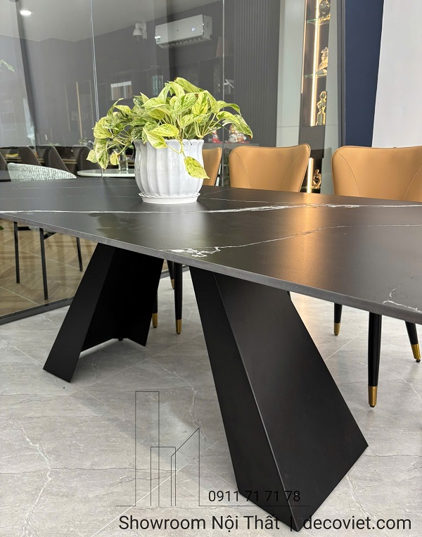 Bàn ăn hiện đại 8 ghế chân bàn chữ A chắc chắn và nổi bật