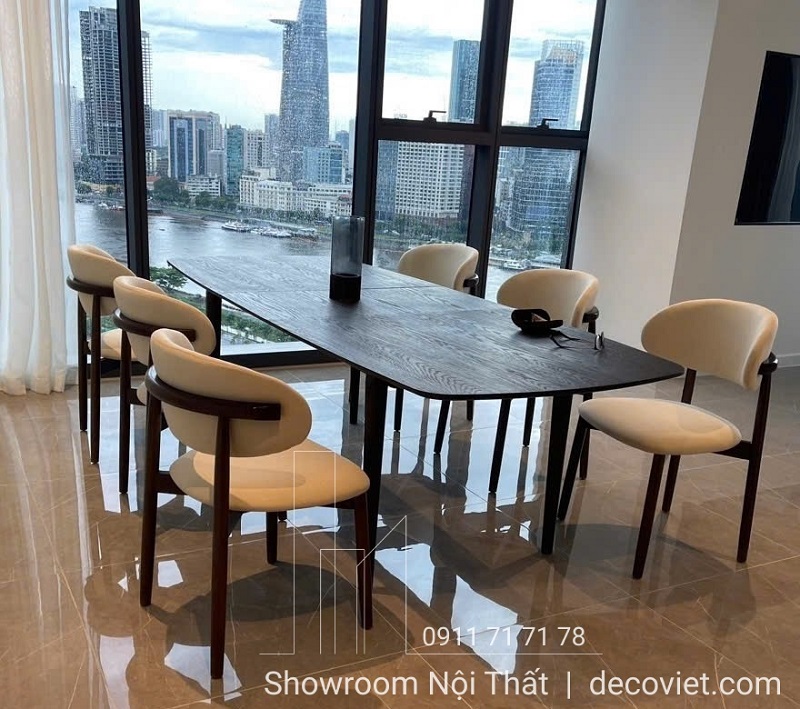 bàn ăn gỗ 6 ghế hiện đại