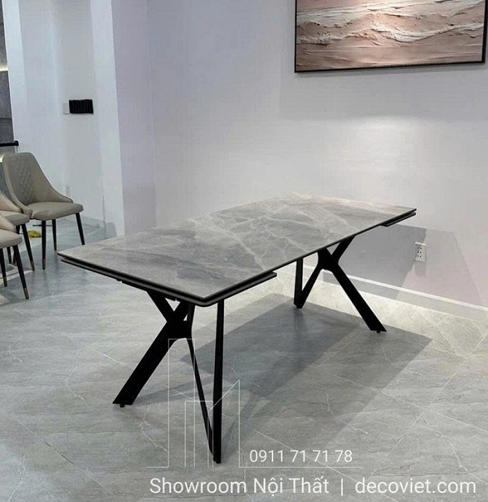 Bàn ăn thông minh mặt đá dài 2.6m dành cho 8-10 ghế cao cấp tại DecoViet