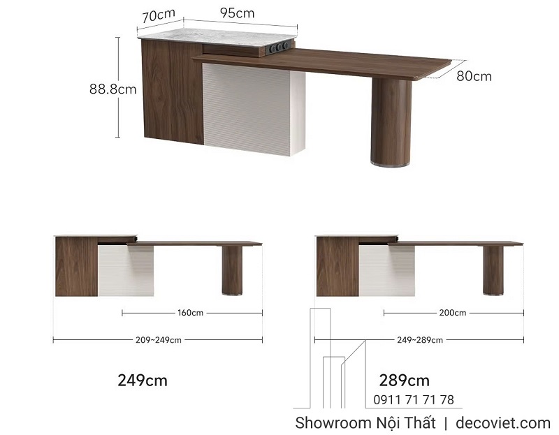 bàn đảo kết hợp bàn ăn