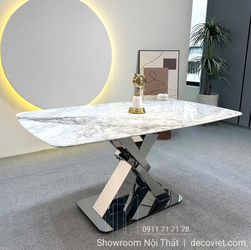 bàn ăn mặt đá cẩm thạch 4 ghế