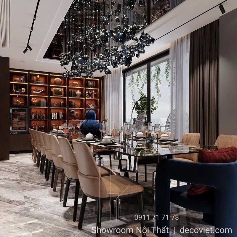 bộ bàn ăn 16 ghế hiện đại