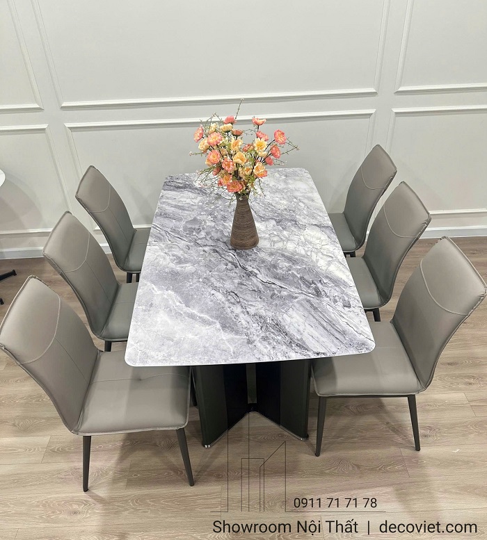 Mẫu bàn ăn mặt đá 6 ghế 2901S đẹp sang trọng cho phòng ăn gia đình