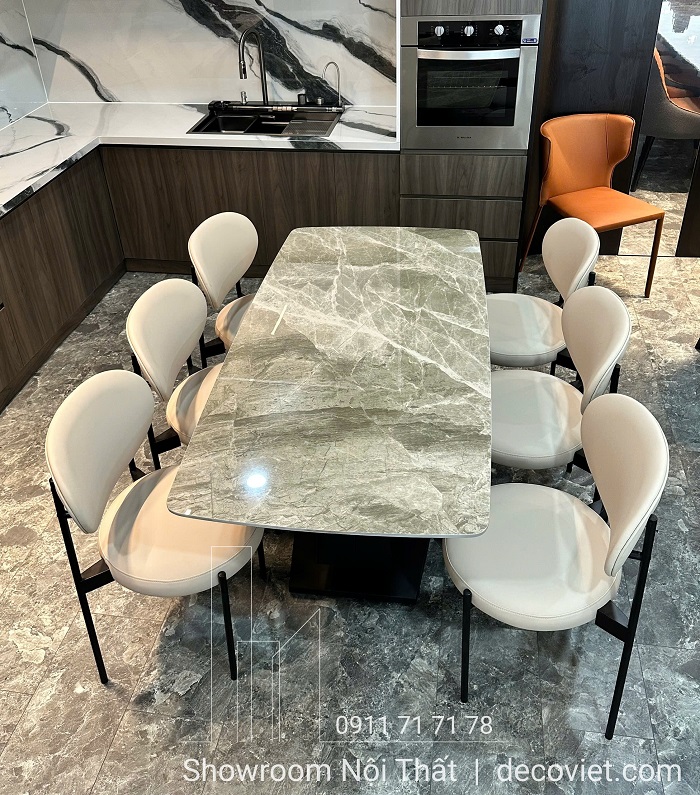 bàn ăn mặt đá 6 ghế