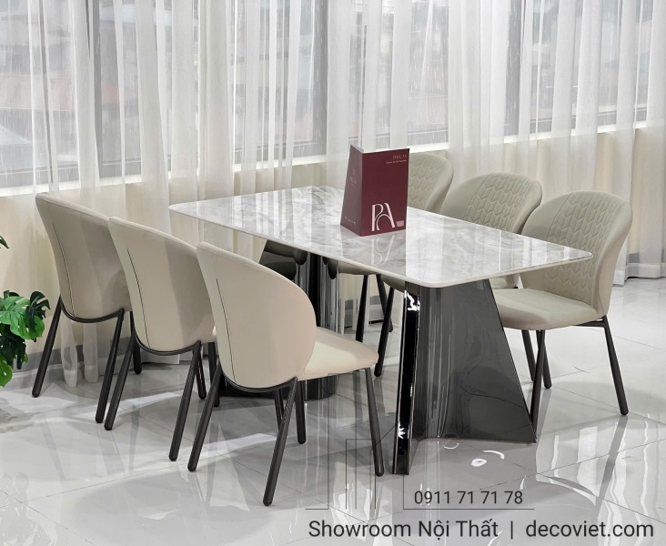 Bàn Ăn Mặt Đá 6 Ghế Cao Cấp Hà Nội 2579S Hiện Đại