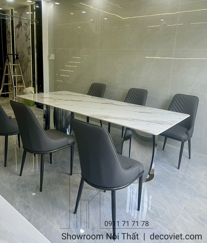 bàn ăn mặt đá 6 ghế