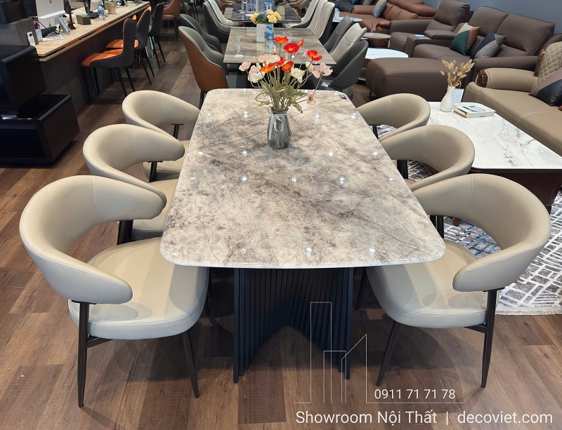 Bàn ăn 6 ghế nhập khẩu cao cấp DecoViet sang trọng và tinh tế