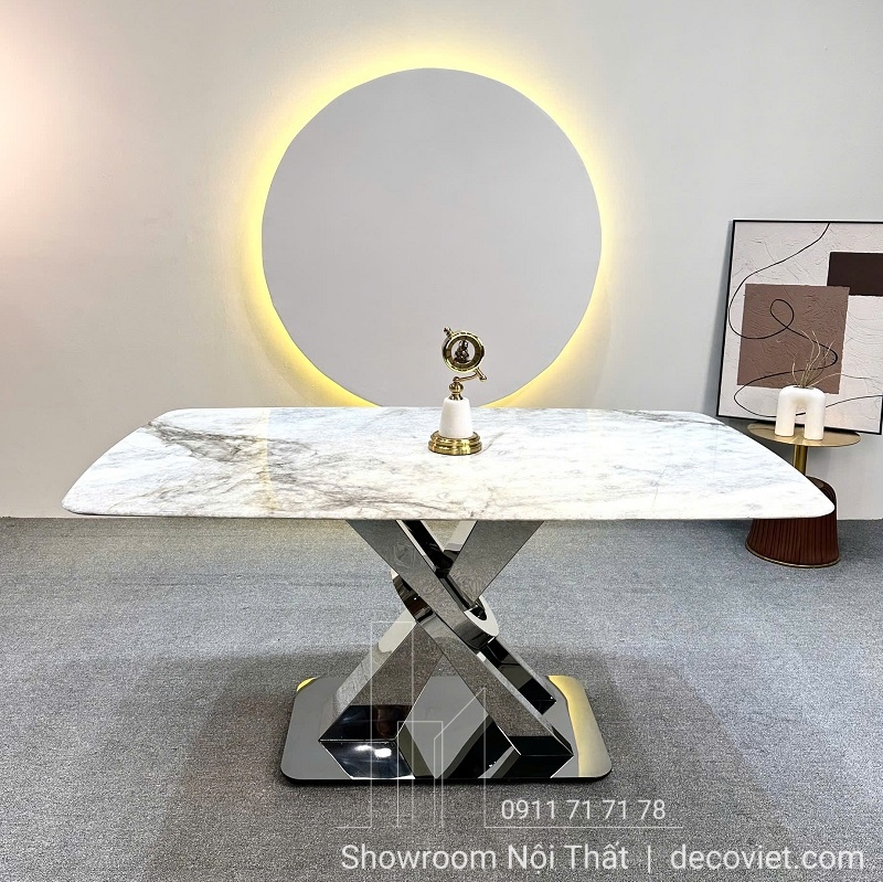 bàn ăn mặt đá hiện đại